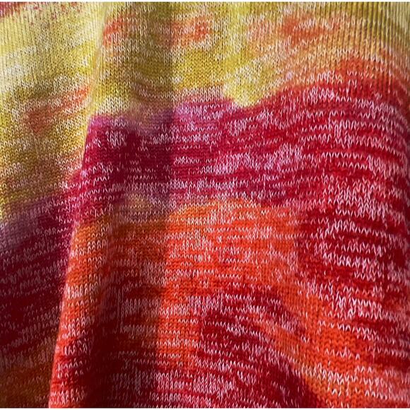 Gyft Stretchy Knit Tank Top Orange Yellow Red Size Medium - Picture 5 of 11